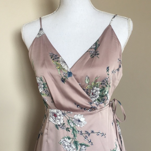 Astr Lavender Sexy Satin Wrap Dress - Picture 8 of 8